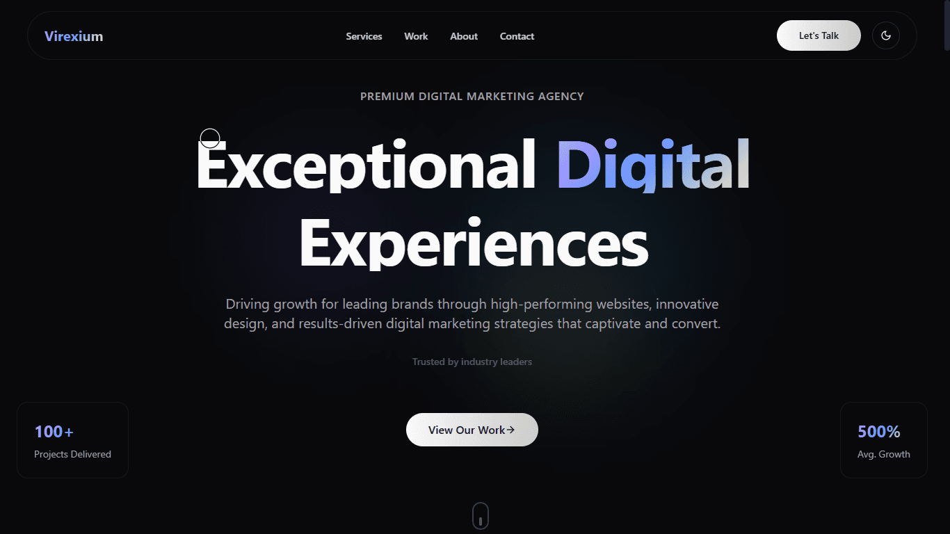 Virexium - Digital Marketer Portfolio Website
